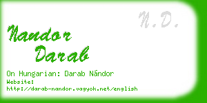 nandor darab business card